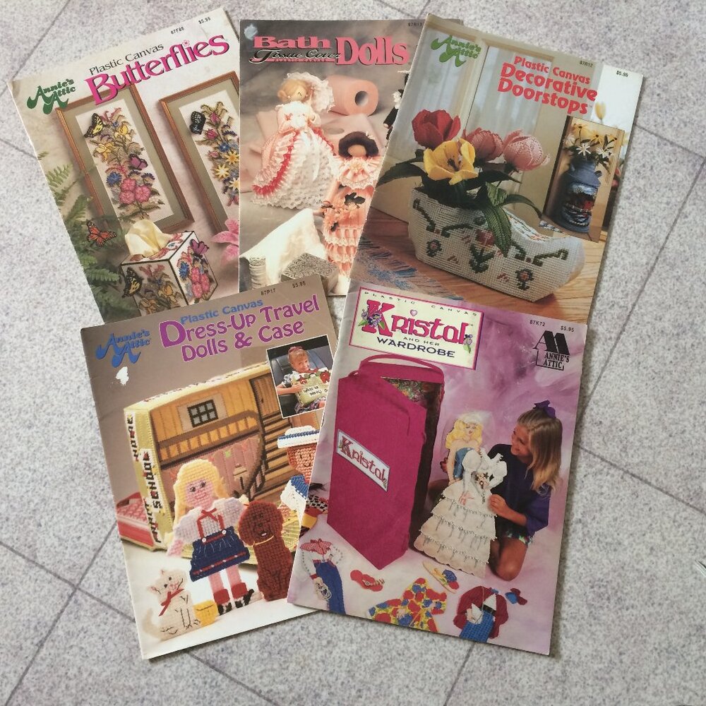 Annie's Attic Plastic Canvas Pattern Books (5)